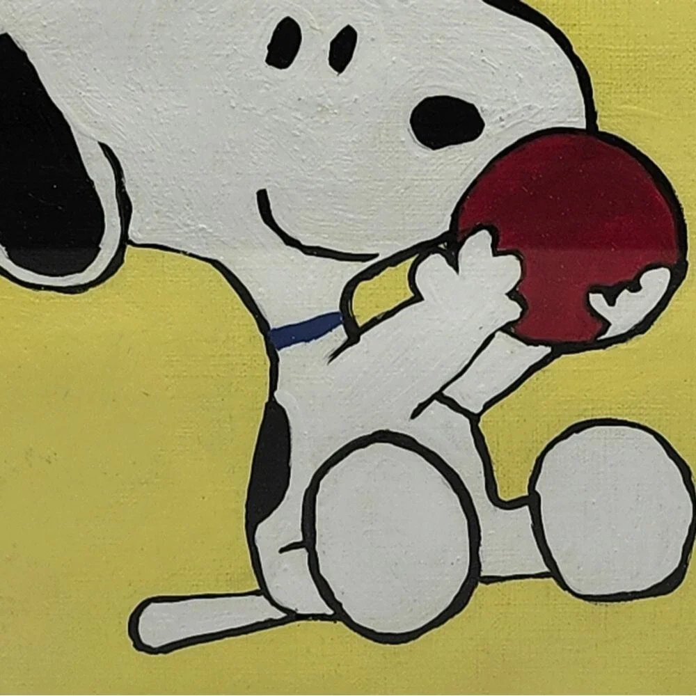 Hand Crafted Cartoon Beagle Dog Framed 8x10